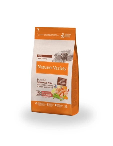Comida para Perro Adulto Mini NATURES VARIETY No Grain de Salmon 7kg